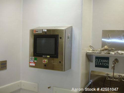 Used Glatt Fluid Bed Dryer, Model GPCG120, Stainless Steel. 2 Bar internal shock rating, spray granulation insert with (2) bowls and (2) bowl carts, Glatt controls and Creative Design bowl inverter, ...
