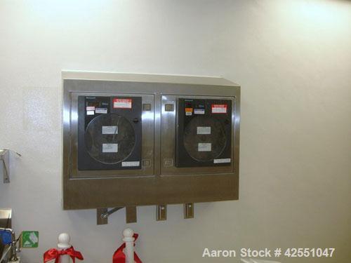 Used Glatt Fluid Bed Dryer, Model GPCG120, Stainless Steel. 2 Bar internal shock rating, spray granulation insert with (2) bowls and (2) bowl carts, Glatt controls and Creative Design bowl inverter, ...
