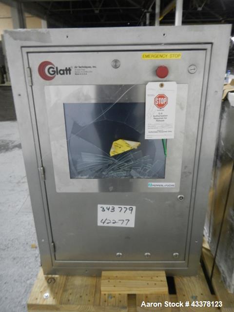 Used Glatt LD 120 SF Bowl Inverter. Stainless steel construction designed to lift and invert 120 liter Glatt fluid bed dryer bowls.  Unit includes bowl clamp and funnel, post mount with operator inte...