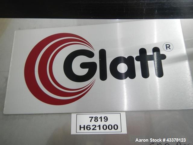 Used Glatt LD 120 SF Bowl Inverter. Stainless steel construction designed to lift and invert 120 liter Glatt fluid bed dryer bowls.  Unit includes bowl clamp and funnel, post mount with operator inte...