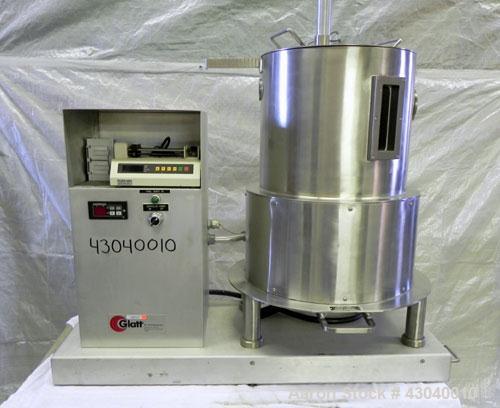 Used Glatt LabSpray Passive Flow Spray Dryer, Model PFSD 100, 304 Stainless Steel. Main drying chamber 14’’ diameter x 25’’ deep with cover, and a side sight glass. Bottom collection area. Includes a...