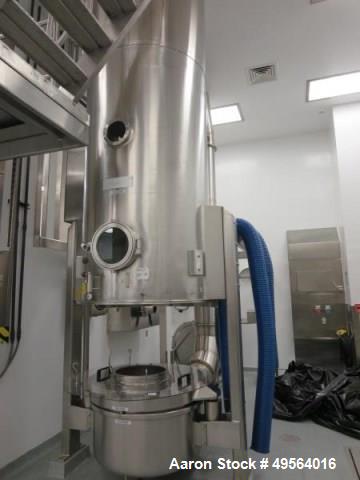Used Glatt Fluid Bed Dryer/Granulator, Model WAST 120 /DP500AF. Stainless steel construction, with 3 bowls, Bowl Dumper, Marlo Air Handler, Electrical Panel, Assorted Screens, Small Carts, Tub Plates...