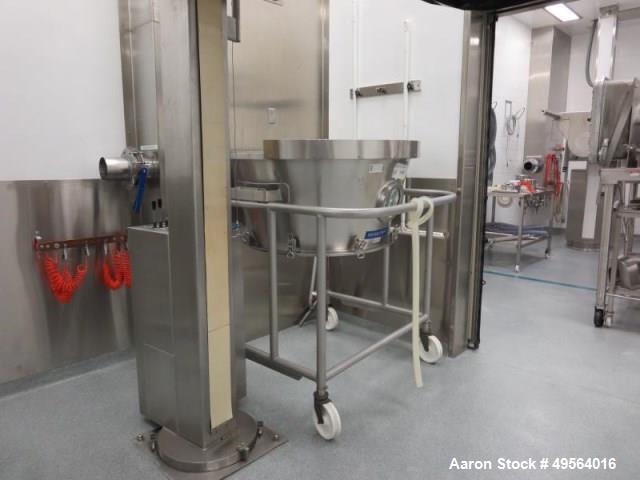Used Glatt Fluid Bed Dryer/Granulator, Model WAST 120 /DP500AF. Stainless steel construction, with 3 bowls, Bowl Dumper, Marlo Air Handler, Electrical Panel, Assorted Screens, Small Carts, Tub Plates...