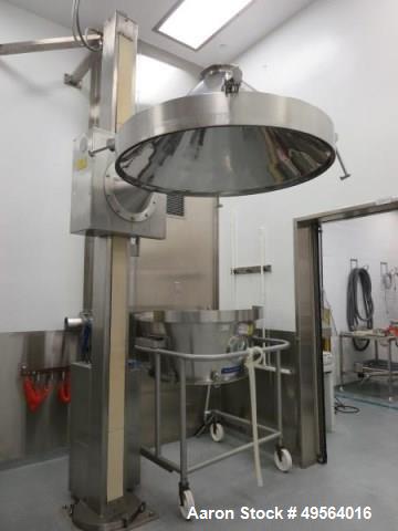 Used Glatt Fluid Bed Dryer/Granulator, Model WAST 120 /DP500AF. Stainless steel construction, with 3 bowls, Bowl Dumper, Marlo Air Handler, Electrical Panel, Assorted Screens, Small Carts, Tub Plates...