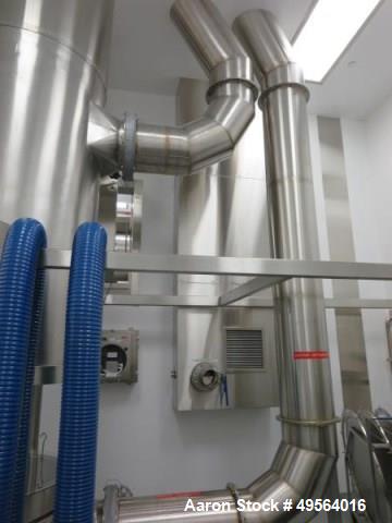 Used Glatt Fluid Bed Dryer/Granulator, Model WAST 120 /DP500AF. Stainless steel construction, with 3 bowls, Bowl Dumper, Marlo Air Handler, Electrical Panel, Assorted Screens, Small Carts, Tub Plates...