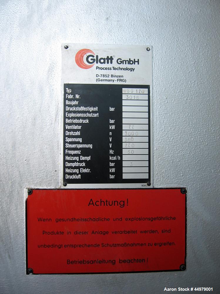 Used Glatt Granulating Fluid Bed Dryer, Model WSG 120