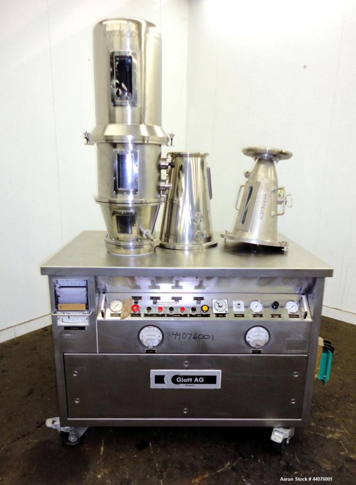Used Stainless Steel Glatt Granulating Fluid Bed Dryer, Model WSG-3