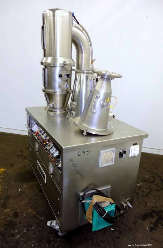 Used- Stainless Steel Glatt Granulating Fluid Bed Dryer, Model WSG-3