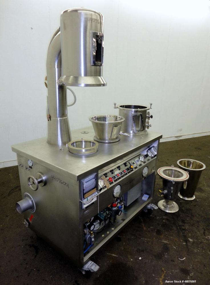 Used- Stainless Steel Glatt Granulating Fluid Bed Dryer, Model WSG-3