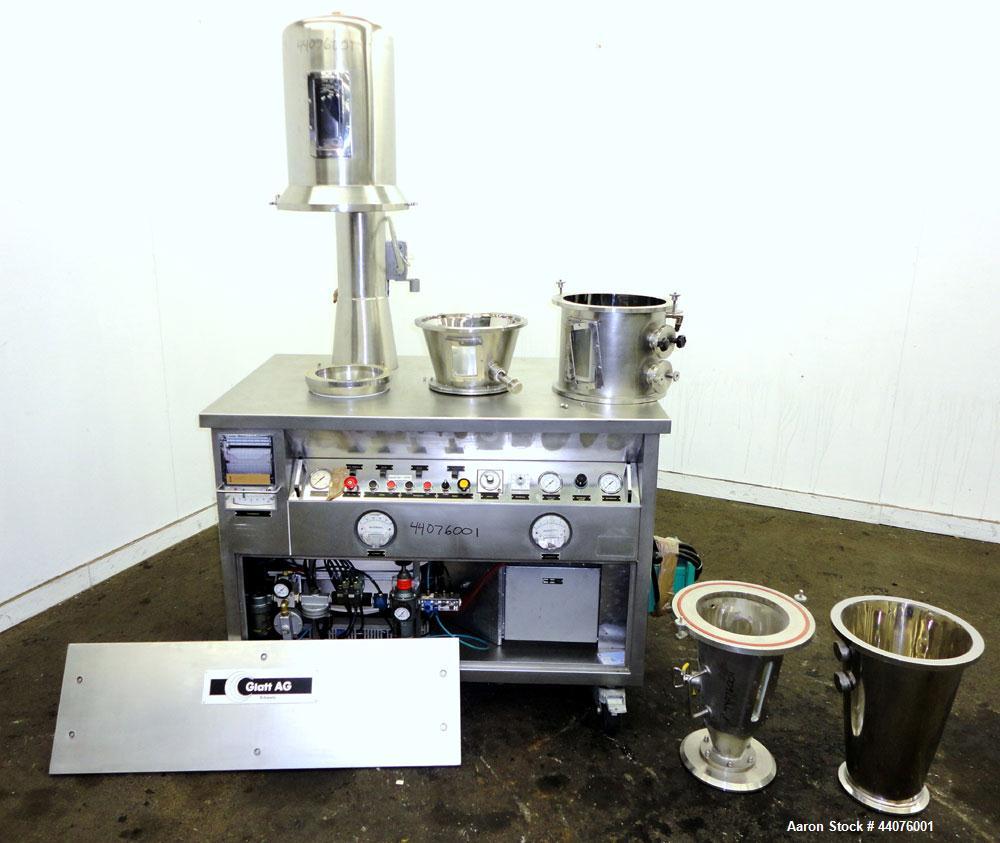 Used Stainless Steel Glatt Granulating Fluid Bed Dryer, Model WSG-3