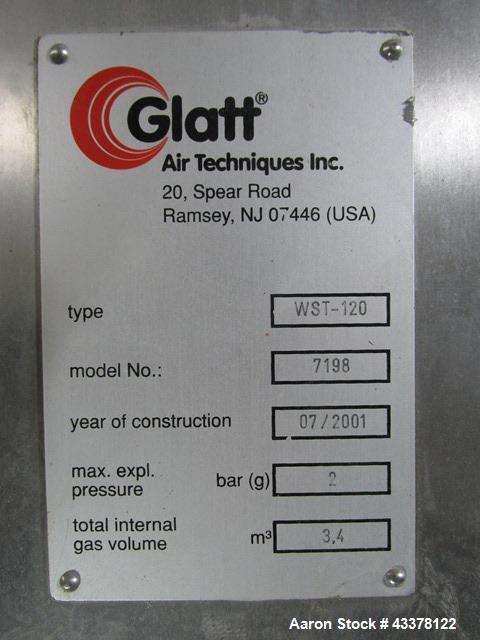 Used- Glatt WST 120 Fluid Bed Dryer