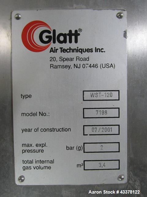 Used Glatt WST 120 Fluid Bed Dryer