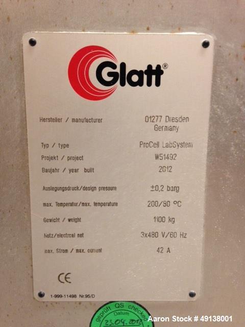 Used Glatt ProCell Lab System.
