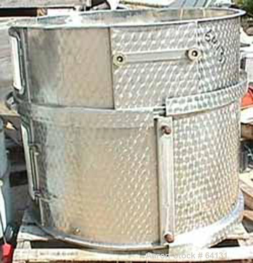 Used Glatt Fluid Bed Dryer, Type WSG120. 316 Stainless steel construction. Working capacity 220-440 lbs (100-200 kilos) product. 46.8" diameter x 19.5" straight side (1200 mm dia x 500 mm st side) pa...