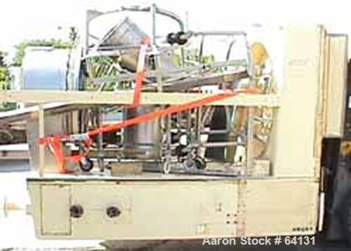 Used Glatt Fluid Bed Dryer, Type WSG120. 316 Stainless steel construction. Working capacity 220-440 lbs (100-200 kilos) product. 46.8" diameter x 19.5" straight side (1200 mm dia x 500 mm st side) pa...