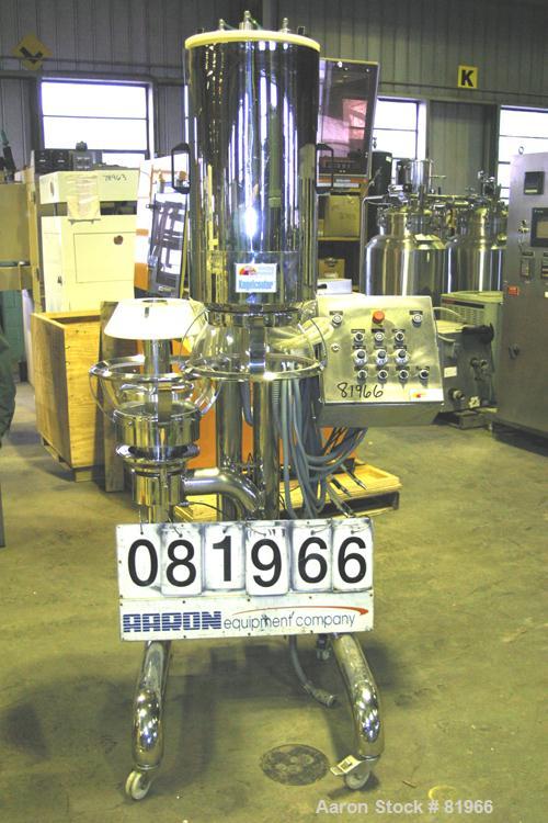 Used Stainless Steel/Glass Huttlin Kugelcoater, Model HKC-5 