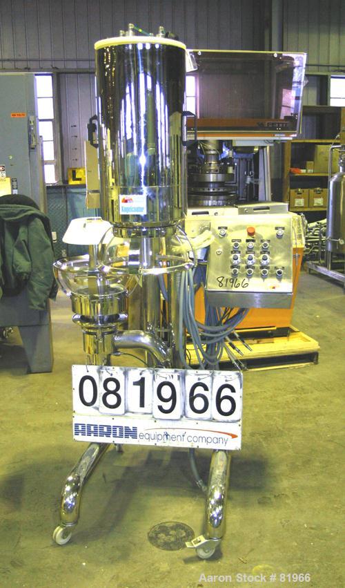Used Stainless Steel/Glass Huttlin Kugelcoater, Model HKC-5 