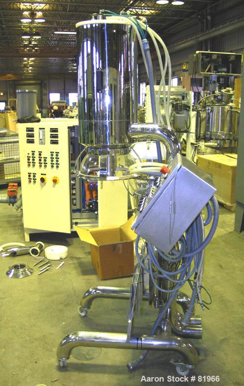 Used Stainless Steel/Glass Huttlin Kugelcoater, Model HKC-5 