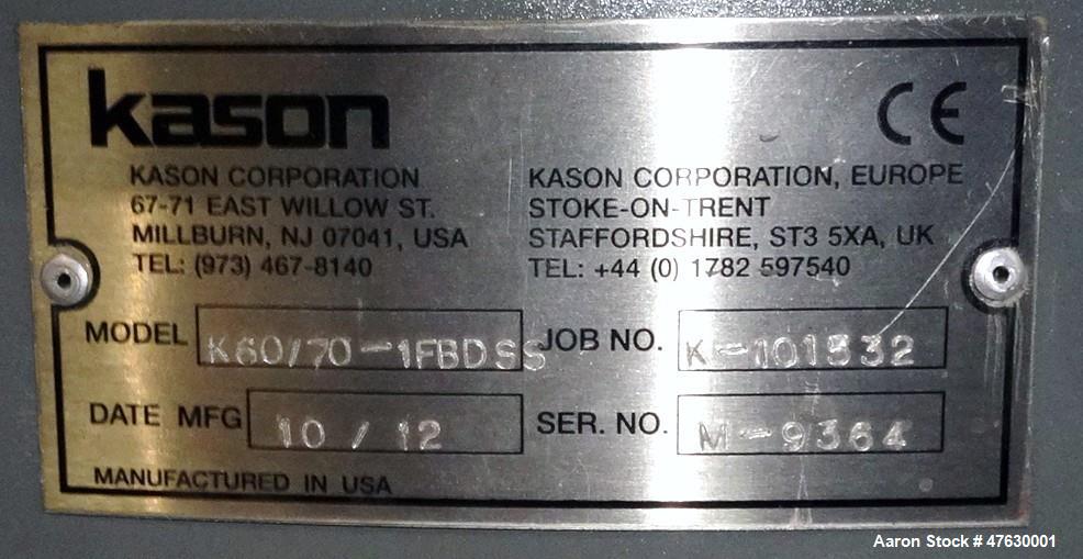 Used Kason 60" Diameter Circular Vibrating Fluid Bed Dryer