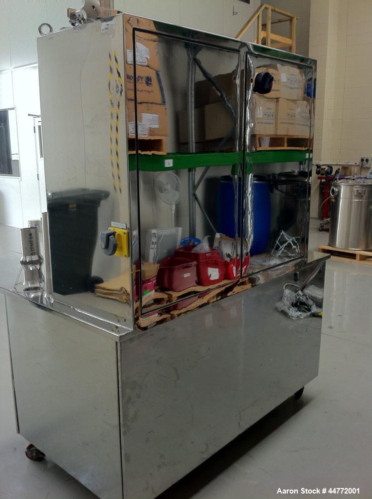 Used Niro MP-1 Multi-Processor Fluid Bed Dryer, stainless steel construction.  Capacity from 0.5 - 6 kg of product per batch.  Product container capacity 20 liters.  Maximum batch weight 7.5 kg.  Mac...