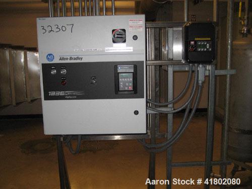 Used Niro Fluid Bed Dryer/Granulator, Model MP7-F1, Stainless Steel. Rated 10 bar maximum pressure, 1,610 liters. Includes a 75 hp blower, CIP system, air handling unit, Flanders air filtration unit,...
