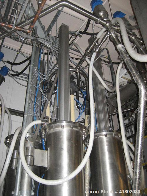 Used Niro Fluid Bed Dryer/Granulator, Model MP7-F1, Stainless Steel. Rated 10 bar maximum pressure, 1,610 liters. Includes a 75 hp blower, CIP system, air handling unit, Flanders air filtration unit,...