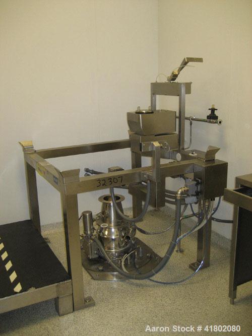 Used Niro Fluid Bed Dryer/Granulator, Model MP7-F1, Stainless Steel. Rated 10 bar maximum pressure, 1,610 liters. Includes a 75 hp blower, CIP system, air handling unit, Flanders air filtration unit,...