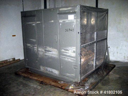 Used Niro Fluid Bed Dryer, Model MP8, Sanitary Stainless Steel Construction. (3) Removable bowls, air handling unit system, 75 hp blower, Cargocaire honeycomb dehumidifier system, air filtration syst...