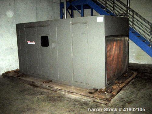 Used Niro Fluid Bed Dryer, Model MP8, Sanitary Stainless Steel Construction. (3) Removable bowls, air handling unit system, 75 hp blower, Cargocaire honeycomb dehumidifier system, air filtration syst...