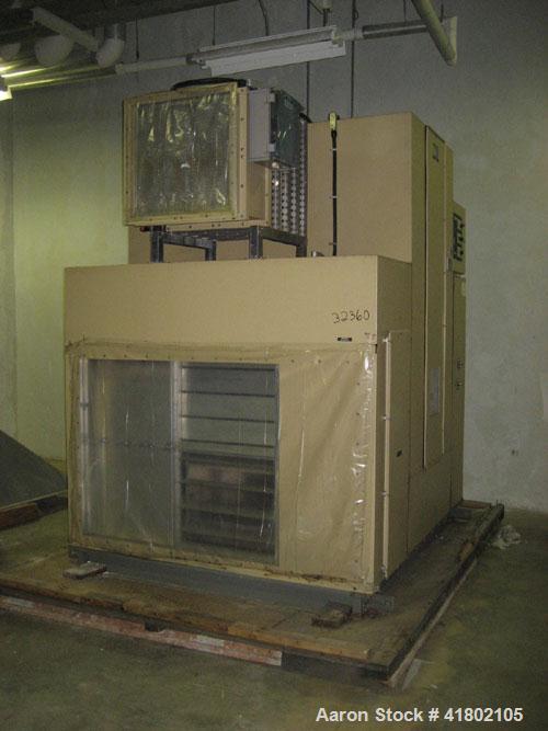 Used Niro Fluid Bed Dryer, Model MP8, Sanitary Stainless Steel Construction. (3) Removable bowls, air handling unit system, 75 hp blower, Cargocaire honeycomb dehumidifier system, air filtration syst...