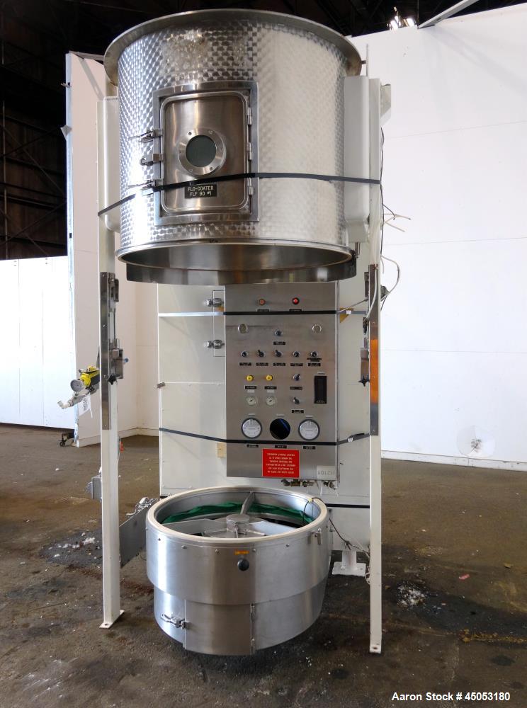 Used- Stainless Steel Vector Spray Fluid Bed Dryer, Model FLF-90