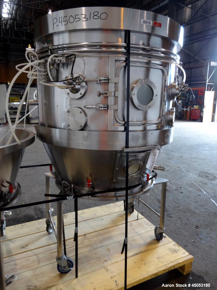 Used Stainless Steel Vector Spray Fluid Bed Dryer, Model FLF-90