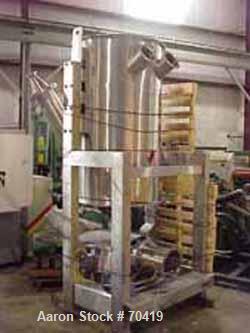 USED: Vector FL-N-60EX Flo-Dryer System, 316 stainless steel, (hi-buff polish in all product contact areas), 220 liter container, 45 x 175 and 10 mesh bottom screens. Working capacity of 60-100 kg ba...