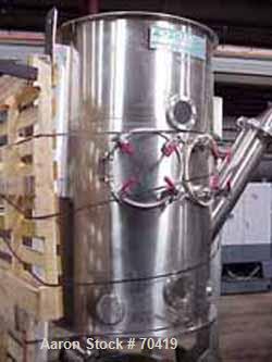 USED: Vector FL-N-60EX Flo-Dryer System, 316 stainless steel, (hi-buff polish in all product contact areas), 220 liter container, 45 x 175 and 10 mesh bottom screens. Working capacity of 60-100 kg ba...