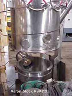USED: Vector FL-N-60EX Flo-Dryer System, 316 stainless steel, (hi-buff polish in all product contact areas), 220 liter container, 45 x 175 and 10 mesh bottom screens. Working capacity of 60-100 kg ba...