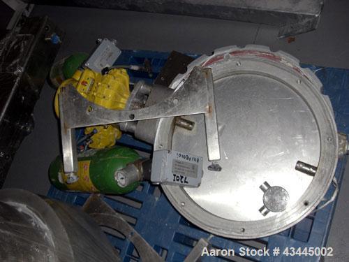 Used GLATT MODEL WSG120 STAINLESS STEEL FLUID BED DRYER. UNIT INCLUDES (3) STAINLESS STEEL MOBILE PRODUCT CONTAINERS, (1) FAN RATED 6000CUMT/HOUR. (1) HYDRAULIC POWERPACK. INCLUDES SWITCHGEAR CONTROL...