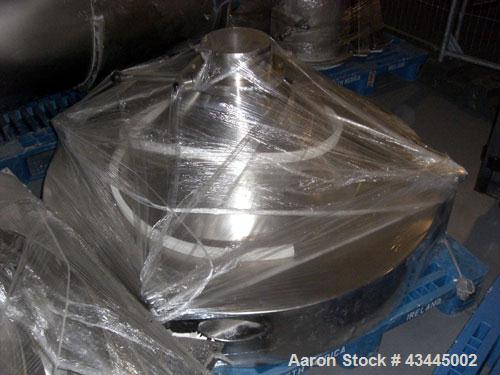 Used GLATT MODEL WSG120 STAINLESS STEEL FLUID BED DRYER. UNIT INCLUDES (3) STAINLESS STEEL MOBILE PRODUCT CONTAINERS, (1) FAN RATED 6000CUMT/HOUR. (1) HYDRAULIC POWERPACK. INCLUDES SWITCHGEAR CONTROL...