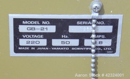 Used Yamato Scientific Pulvis Basic Unit Fluid Bed Dryer, Model Pulvis GB-21
