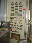 Used Glatt Fluid Bed Dryer/Coater, Model GPCG5. Stainless steel construction with spray granulation and drying inserts, 2 bar shock rating, 5.5 kw blower, 460 volt, steam heated with control panel, s...