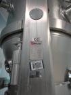 Used Glatt Model WST500 Stainless Steel Fluid Bed Dryer.  Approximate total volume 12.5 cu mt, approximate container volume 1,560 litre.  Maximum pressure at 10 bar design.  Unit includes top mounted...