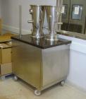 Used Glatt Fluid Bed Dryer, Model GPCG 2, Stainless Steel. 6.5 Bar internal shock rating, (2) spray granulation inserts, (1) Wurster insert, integrally mounted control panel with humidificatin cabine...