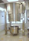 Used Glatt Fluid Bed Dryer, Model GPCG120, Stainless Steel. 2 Bar internal shock rating, spray granulation insert with (3) bowls and (2) bowl carts with top spray gun, Wurster insert with expansion c...