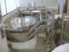 Used Glatt Fluid Bed Dryer, Model GPCG120, Stainless Steel. 2 Bar internal shock rating, spray granulation insert with (3) bowls and (2) bowl carts with top spray gun, Wurster insert with expansion c...
