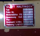 Used Glatt Laboratory Fluid Bed Dryer, Model TR2