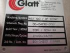 Used Glatt Fluid Bed Dryer/Granulator, Model WAST 120 /DP500AF. Stainless steel construction, with 3 bowls, Bowl Dumper, Marlo Air Handler, Electrical Panel, Assorted Screens, Small Carts, Tub Plates...
