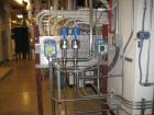Used Niro Fluid Bed Dryer/Granulator, Model MP7-F1, Stainless Steel. Rated 10 bar maximum pressure, 1,610 liters. Includes a 75 hp blower, CIP system, air handling unit, Flanders air filtration unit,...