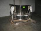 Used Niro Fluid Bed Dryer, Model MP8, Sanitary Stainless Steel Construction. (3) Removable bowls, air handling unit system, 75 hp blower, Cargocaire honeycomb dehumidifier system, air filtration syst...