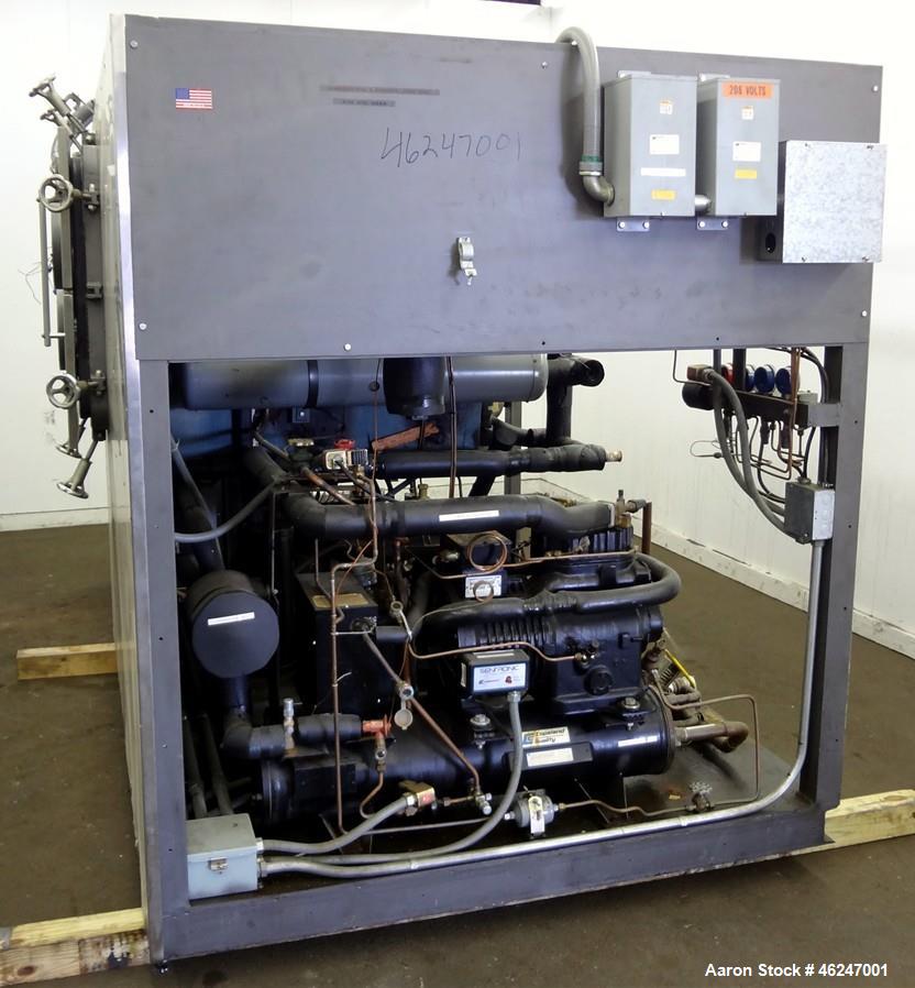 Used American Lyophilizer Freezer Dryer, Approximate 30 Square Feet, 304 Stainless Steel. Chamber approximate 38" wide x 28-1/2" tall x 40" deep. (6) 24" Wide x 36" long x 1" thick jacketed shelves, ...