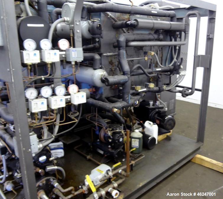 Used American Lyophilizer Freezer Dryer, Approximate 30 Square Feet, 304 Stainless Steel. Chamber approximate 38" wide x 28-1/2" tall x 40" deep. (6) 24" Wide x 36" long x 1" thick jacketed shelves, ...