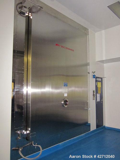 Used BOC Edwards 440 Square Feet Freeze Dryer Lyophilizer, Model LYOMAX 42, 316L Stainless Steel Contact Surfaces. (15) 1800 mm x 1550 mm x 22 mm thick shelves, 125 mm shelf spacing, stoppering, 44 s...